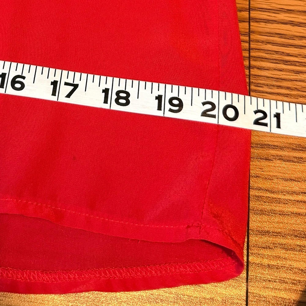 Michelle Stuart Vibrant Red Pleated Blouse - Picture 7 of 10